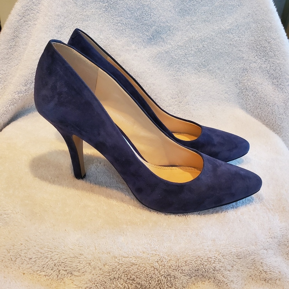 Jessica Simpson blue suede pumps